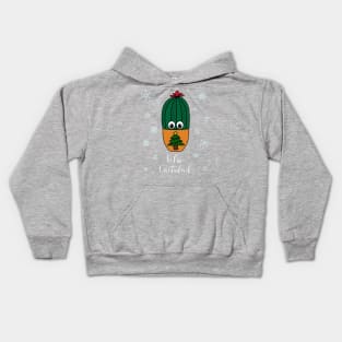 Feliz Cactidad - Cactus In Christmas Tree Pot Kids Hoodie